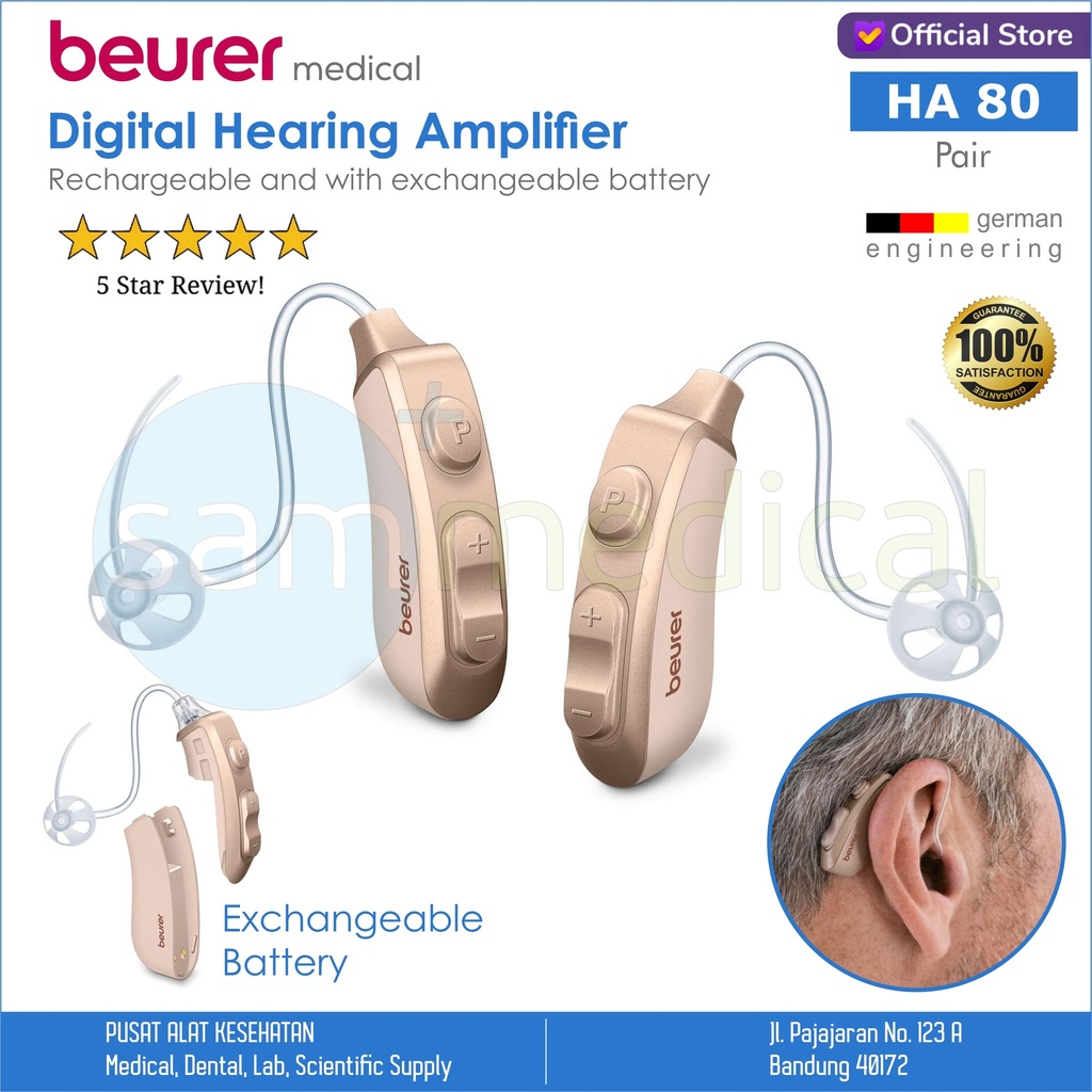 Beurer Digital Hearing Aid (DOUBLE) USB Power - HA 80