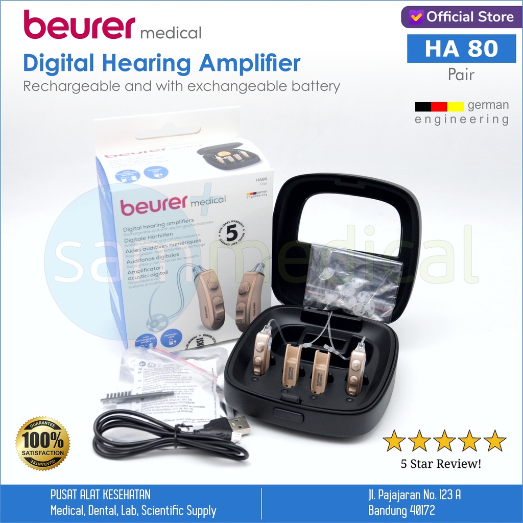 Beurer Digital Hearing Aid (DOUBLE) USB Power - HA 80
