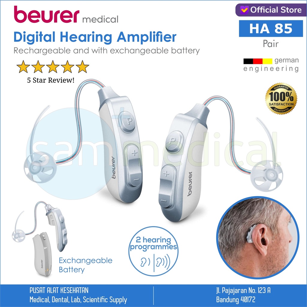 Beurer Digital Hearing Aid / Alat Bantu Dengar USB Charger HA 85