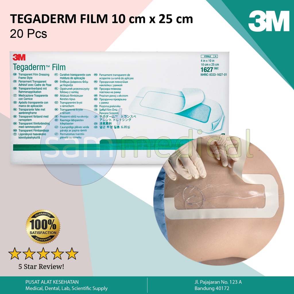 [00120150014] 3M Tegaderm Dressing Film (10cm x 25cm) 1627W