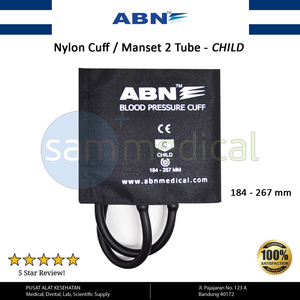 [00120150035] ABN Spare Part Nylon Cuff w/ 2 tube - Child