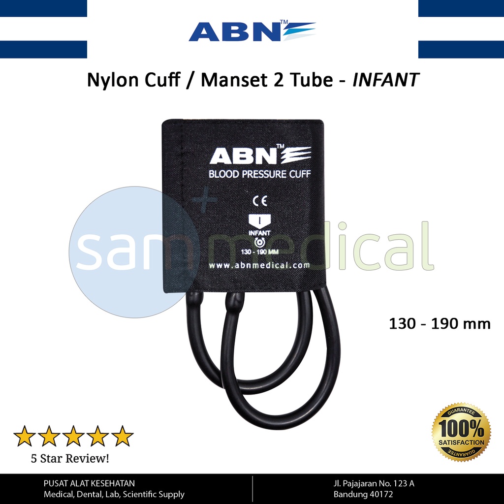 [00120150036] ABN Spare Part Nylon Cuff w/ 2 tube - Infant