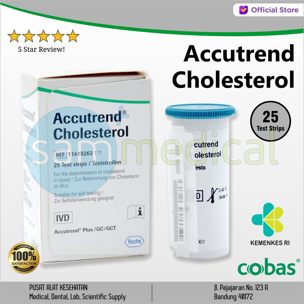 Accutrend Cholesterol Test Strip @25strip
