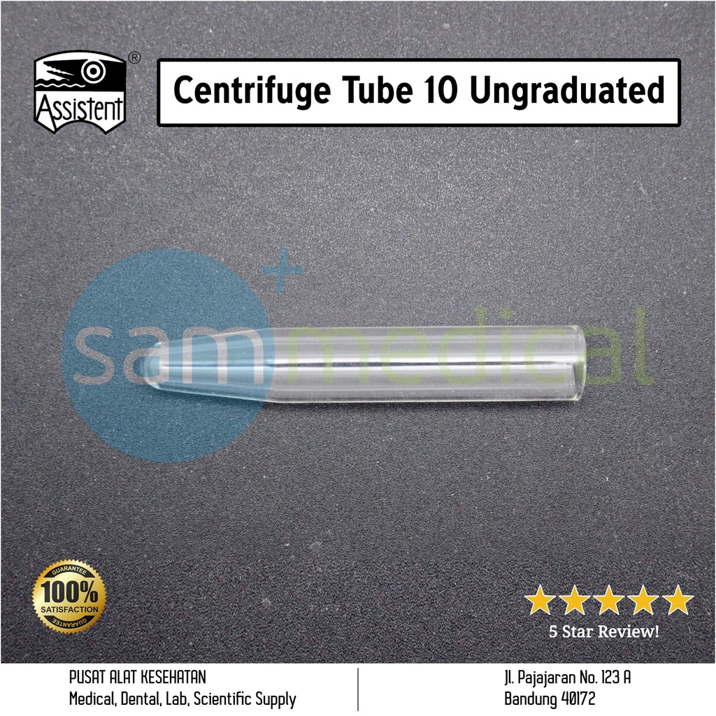 [00120150161] Assistent Centrifuge Tube 10 Ungraduated