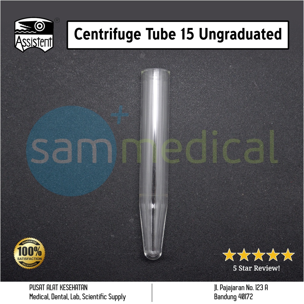 [00120150162] Assistent Centrifuge Tube 15 Ungraduated