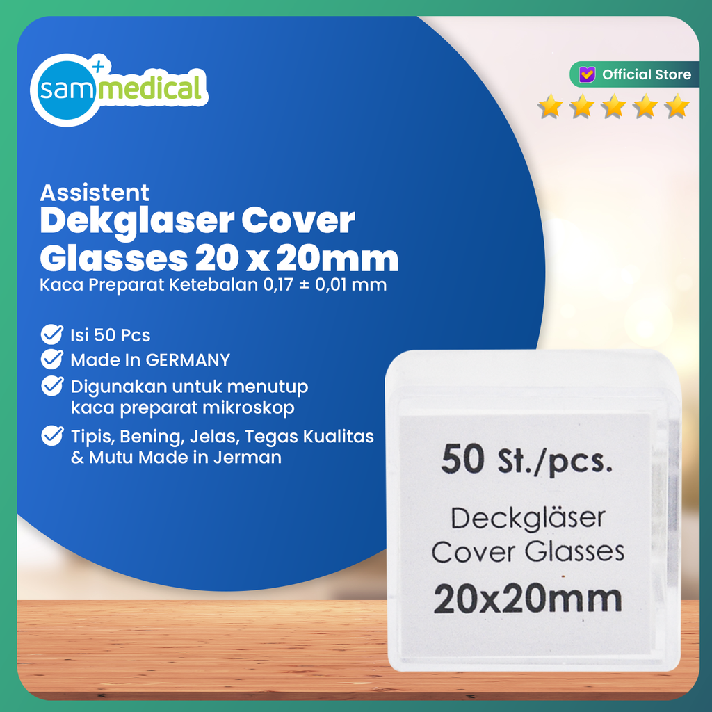 [00120150165] Assistent Coverglass Box 20x20 of 50pcs