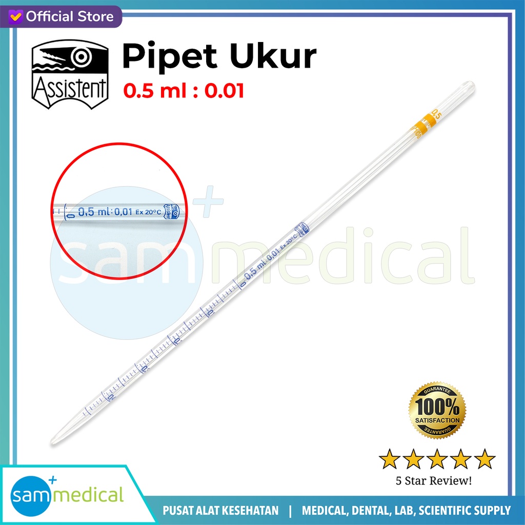 Assistent Pipet Ukur 0.5-0.001ml