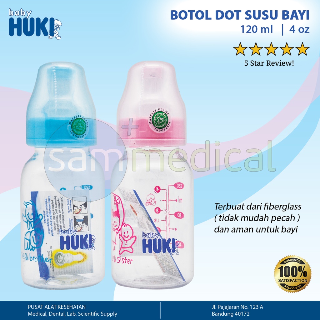 [00120150244] Baby Huki Botol Dot Round 4 oz CI0032