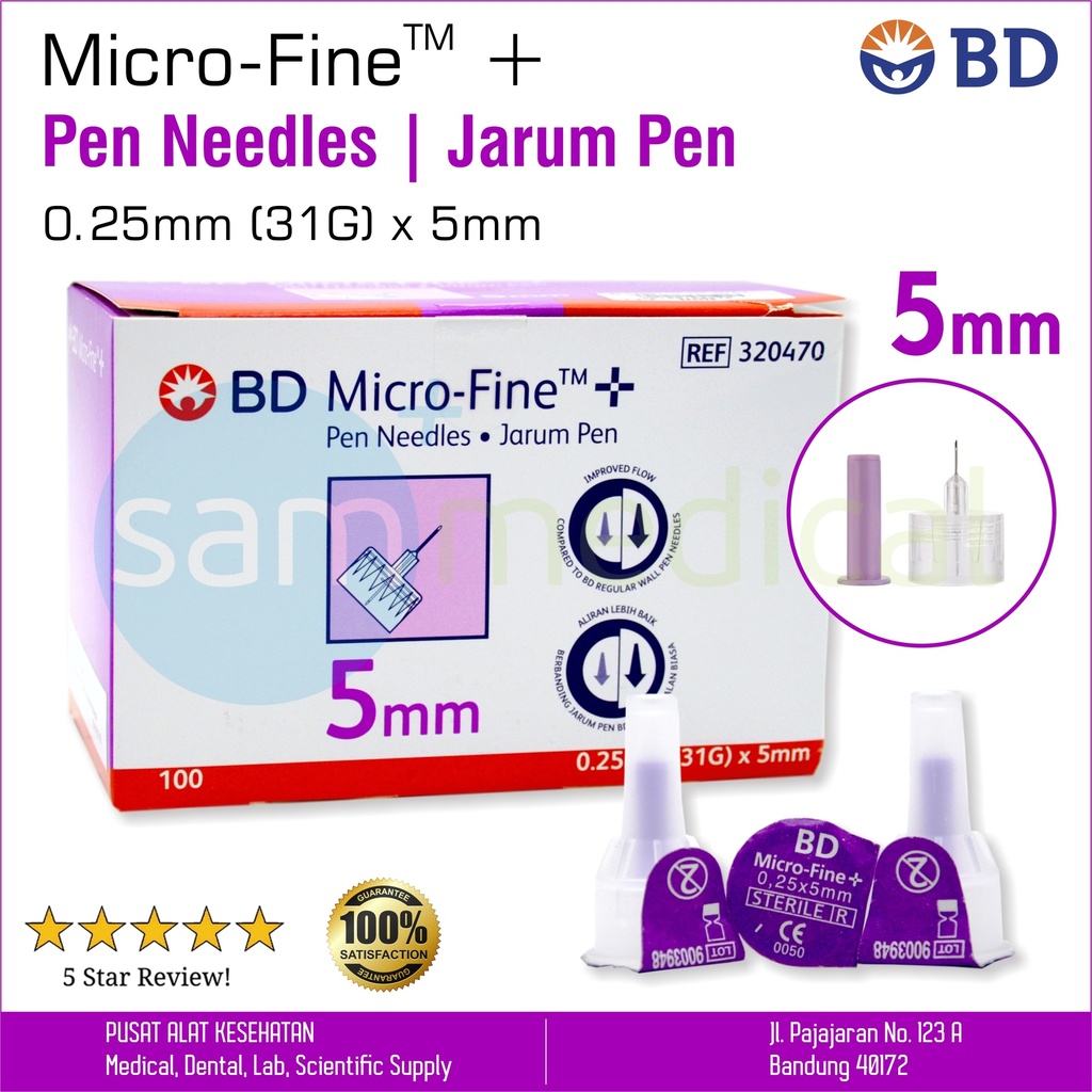 BD Microfine Pen Needle 31Gx5mm