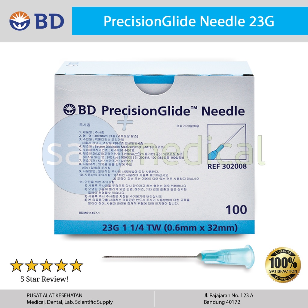 [00120150273] BD Needle 23G x 1 1/4 (0.6mmx32mm)