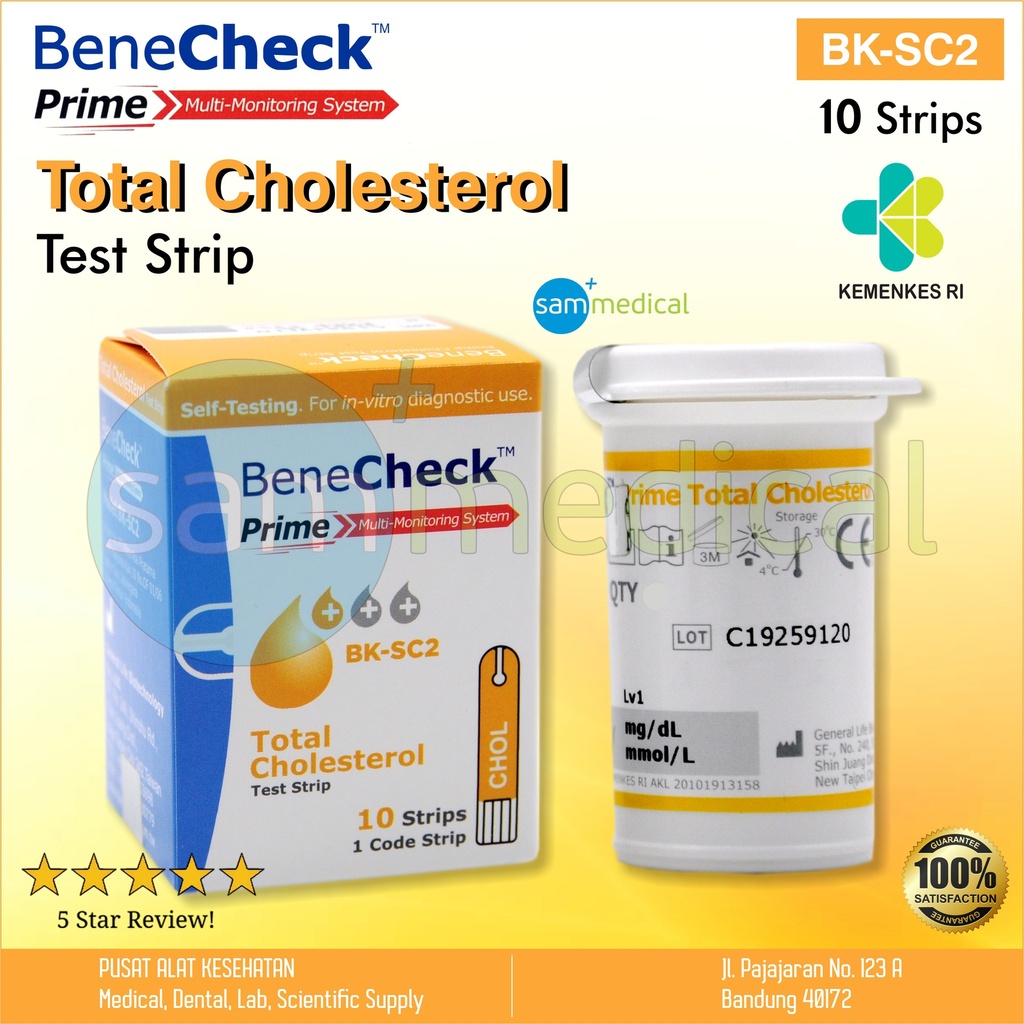 [00120150284] Benecheck Prime Strip Total Cholesterol @10strip