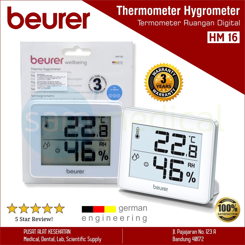[00120150333] Beurer Thermometer Hygrometer HM-16