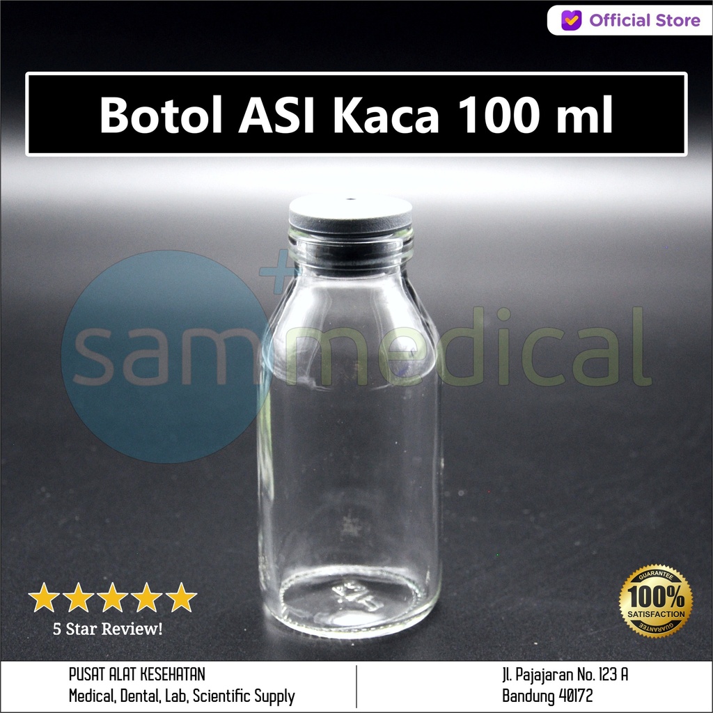 [00120150391] Botol Asi Kaca 100ml