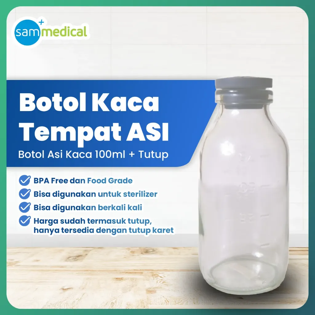 [00120150391] Botol Asi Kaca 100ml