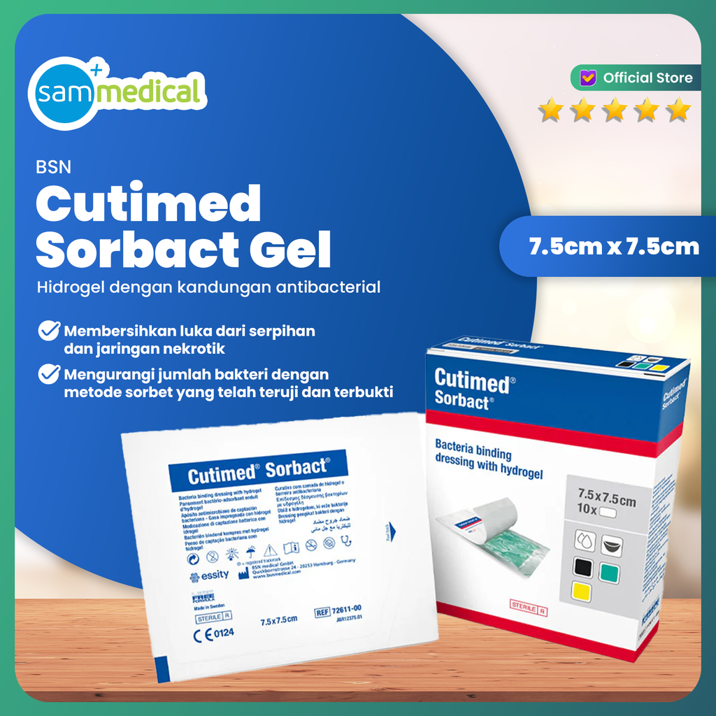 [00120150433] BSN Cutimed Sorbact HydroGel 7.5cmx7.5cm