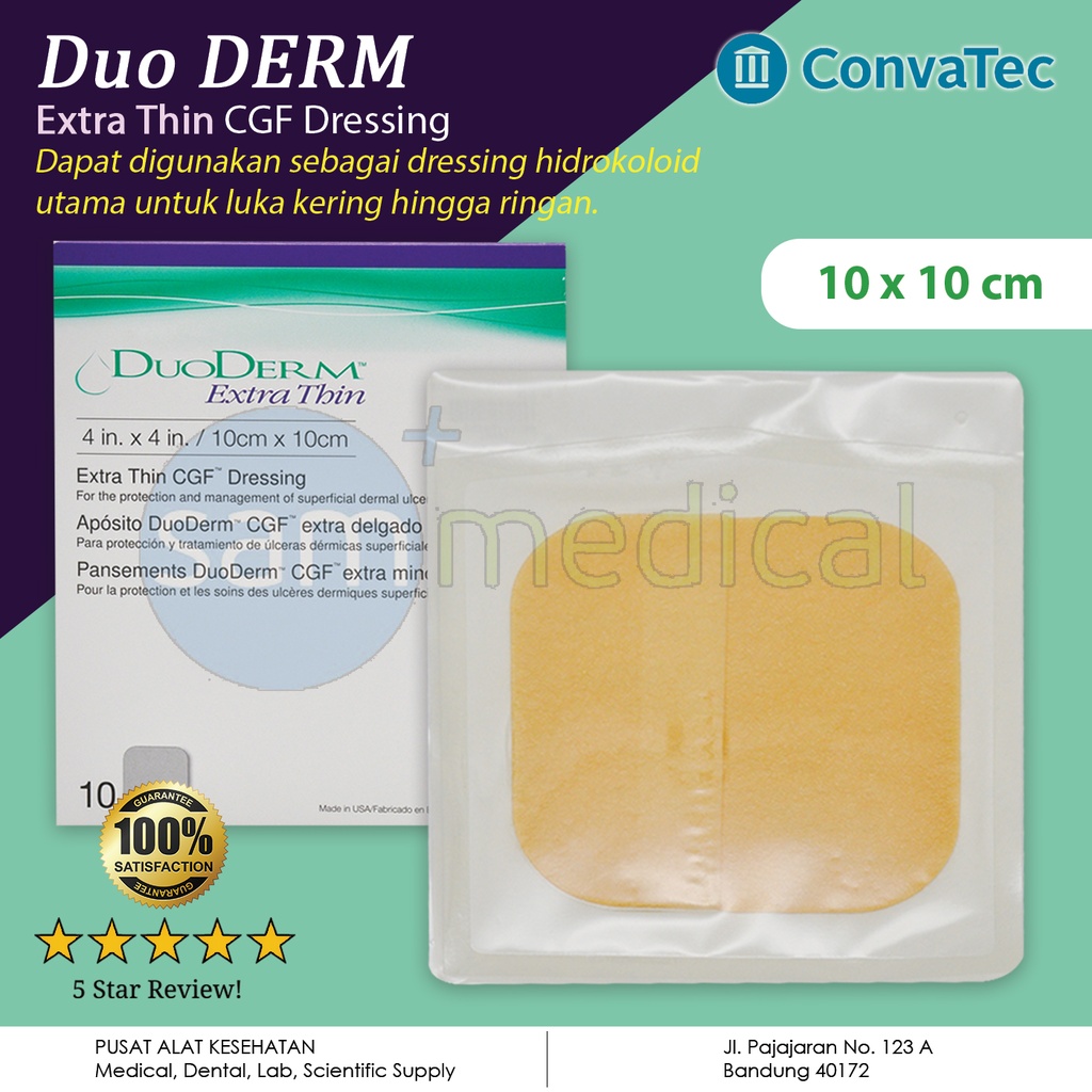 [00120150555] DuoDERM Extra Thin 10x10cm @lbr