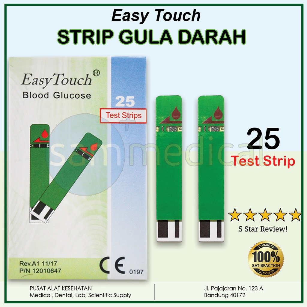 [00120150677] Easy Touch Blood Glucose Strip @25strip