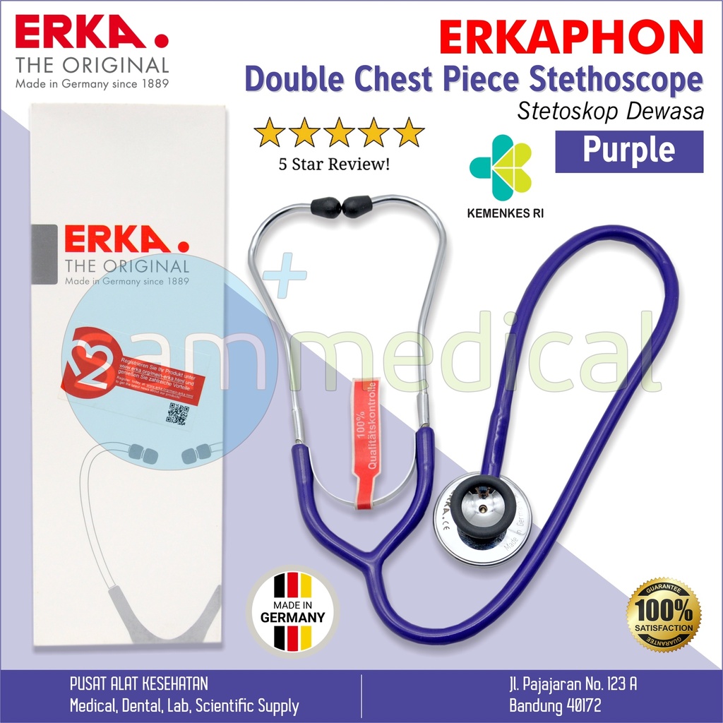 [00120150724] Erka Stethoscope Erkaphon Adult Purple