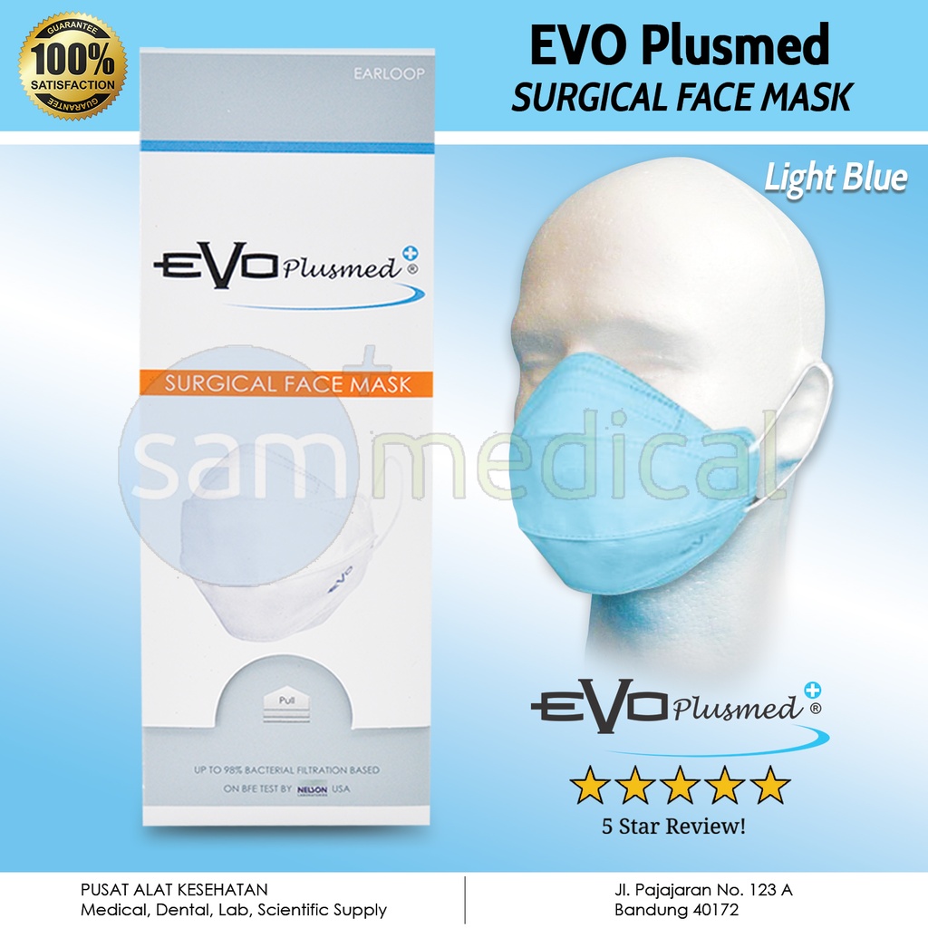 Evo Plusmed Ear Loop Light Blue @25pcs
