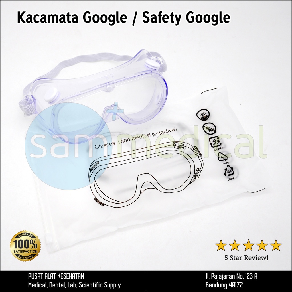 Kacamata Google - Tali Putih