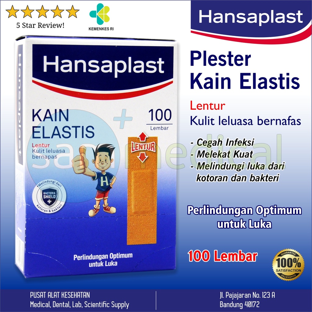 [00220151004] Hansaplast Kain Elastis Standar @100pcs