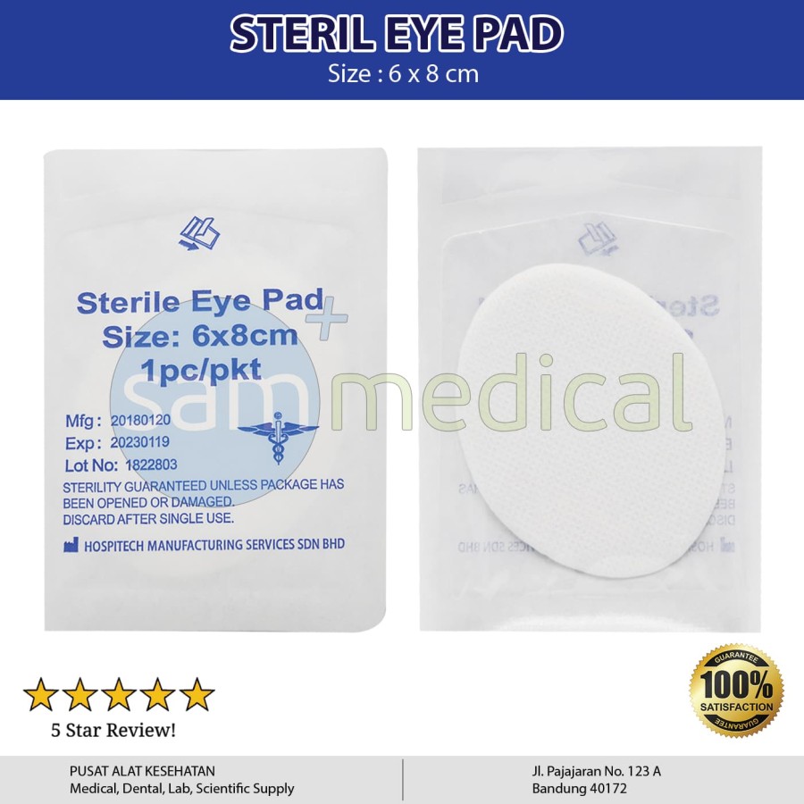 [00120151056] Hospitech Sterile Eyepad 6x8cm