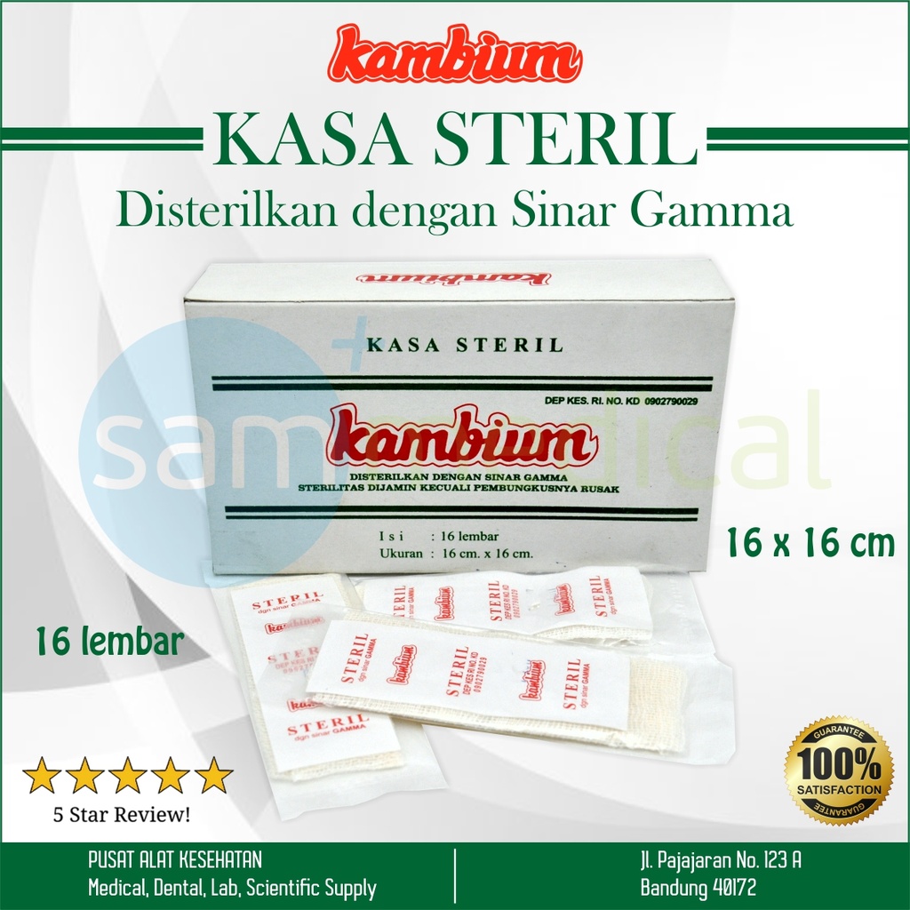 Kambium Kasa Steril - 16 x 16 cm