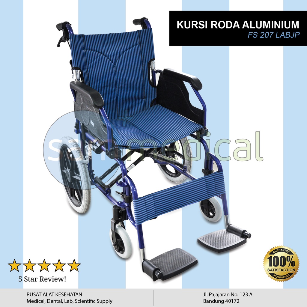 Kursi Roda Alluminium FS 207LABJP-46