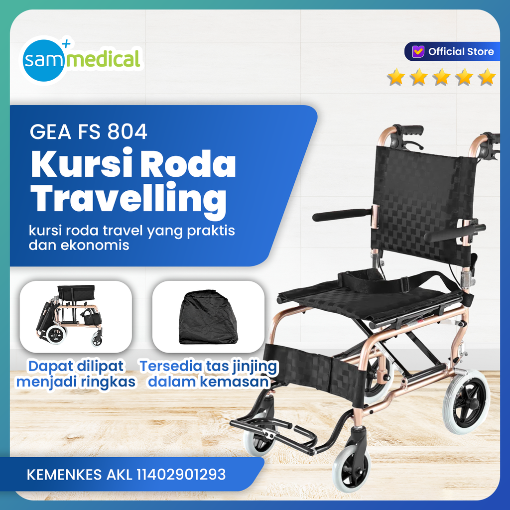 [00120151309] Kursi Roda Travelling SQ FS 804