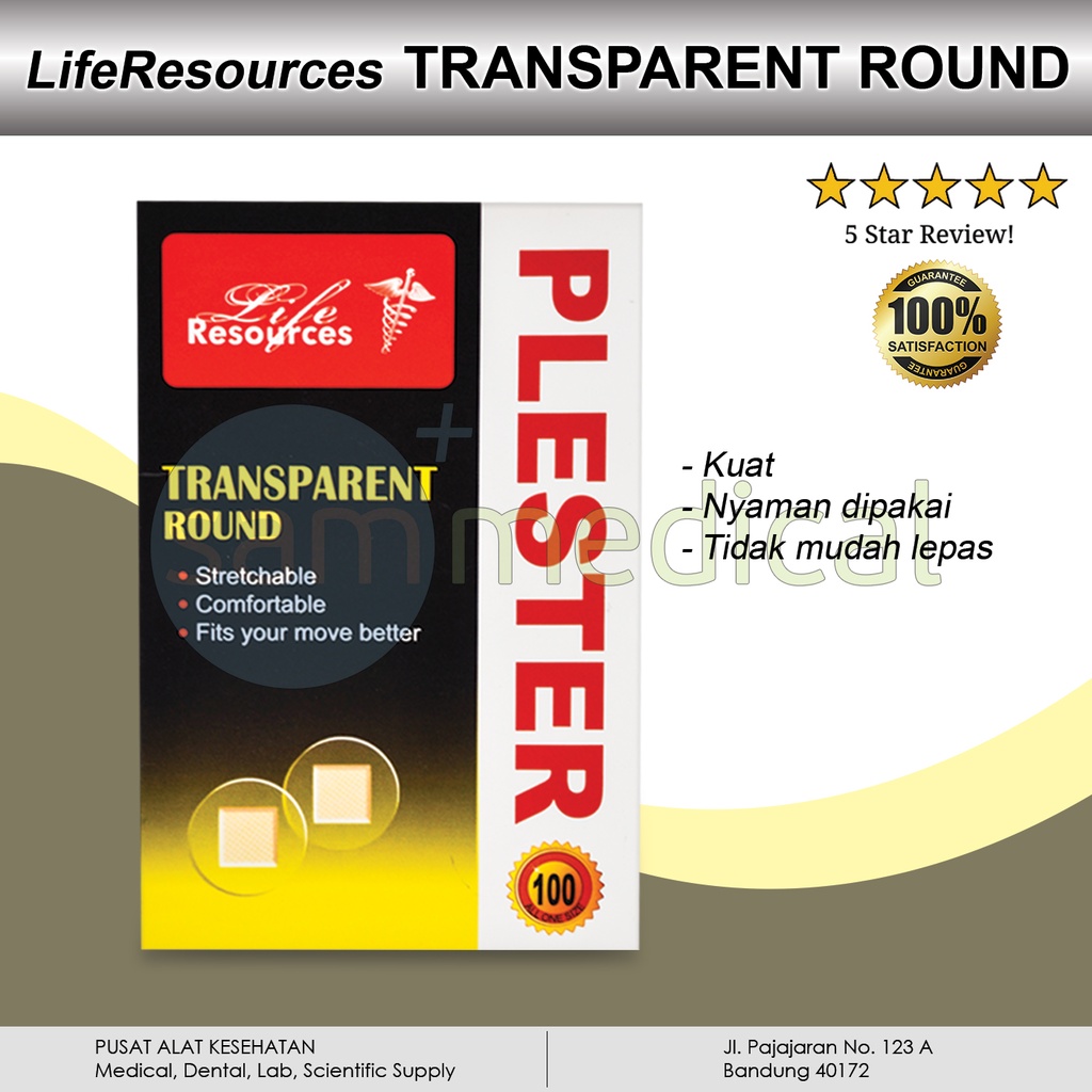 [00120151392] Liferesources Plester Injection Bulat @100pcs