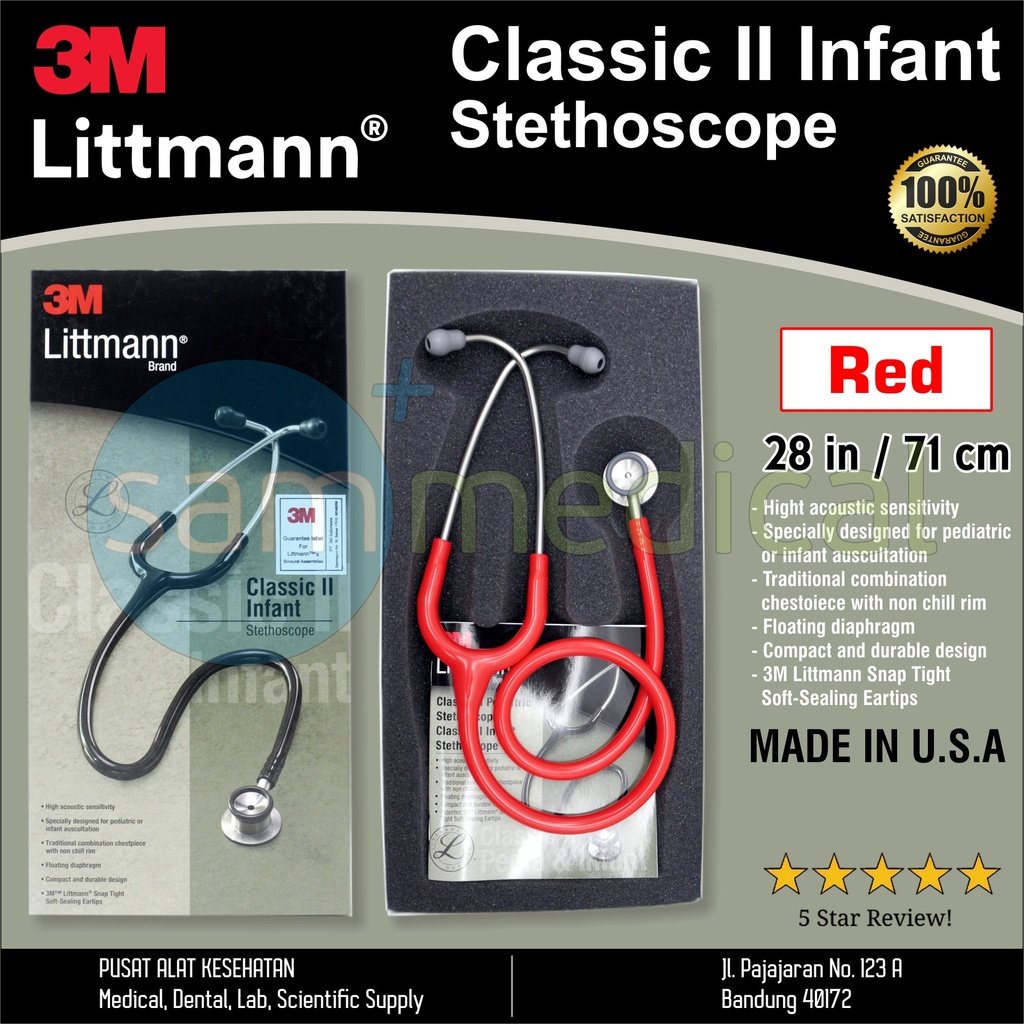 [00120151421] Littmann Classic II Steth Pediatric Red