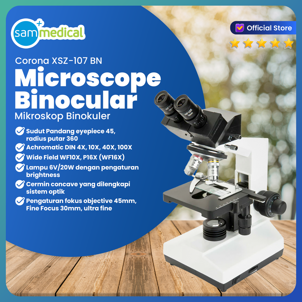 [00320151557] Corona Microscope Binocular XSZ-107 BN