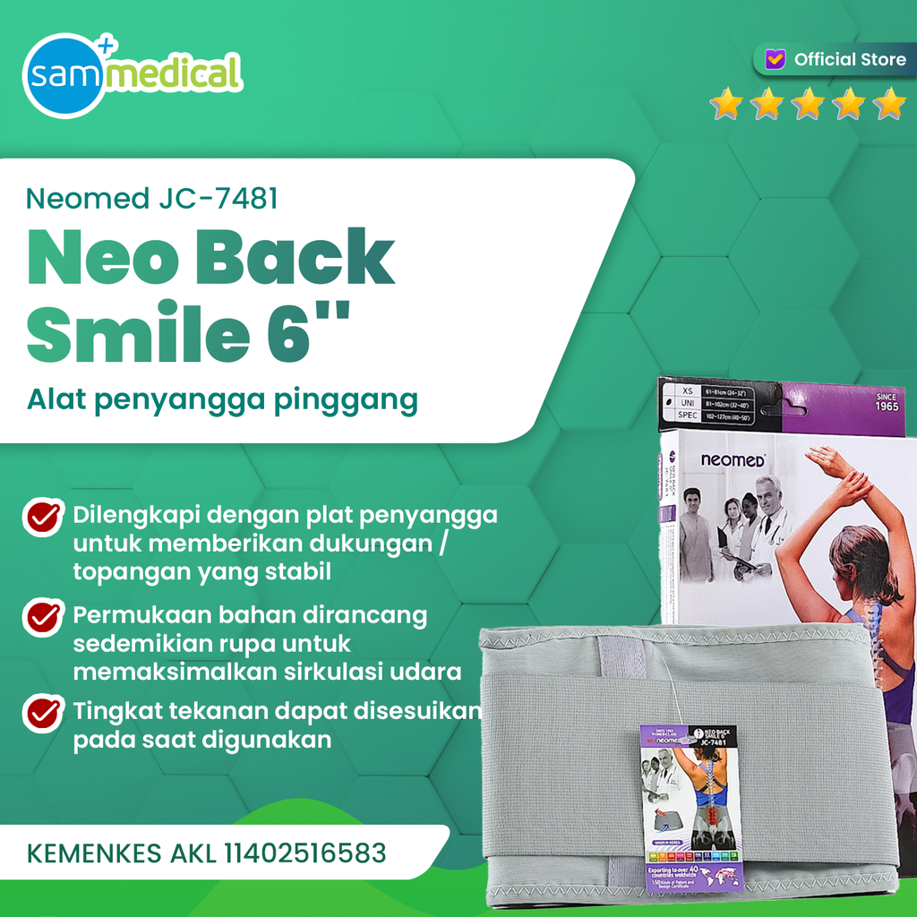 [00120151632] Neomed Neo Back Smile 6'' - JC7481