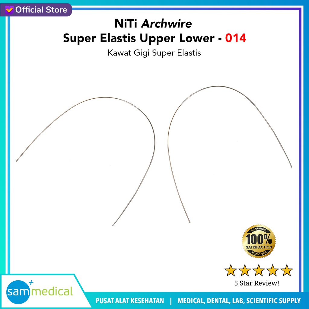 Niti Arch Wire Super Elastis Upper Lower - 014