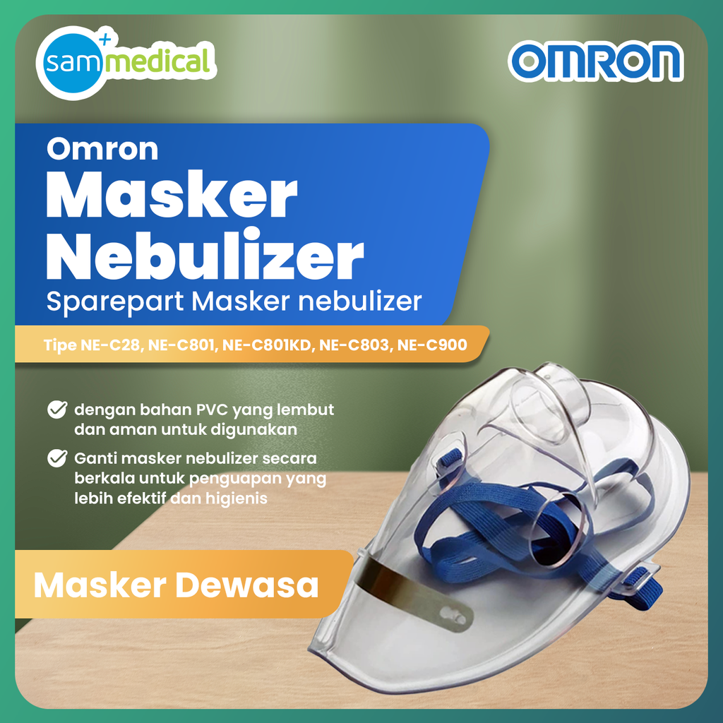 [00120151695] Omron Spare Part - Masker Nebulizer Dewasa