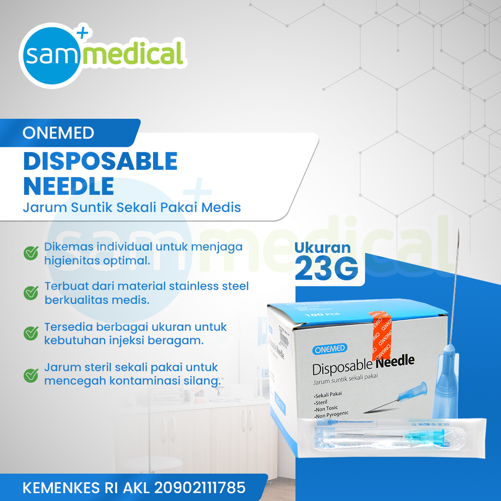 One Med Needle 23Gx1-1/4" @100pcs