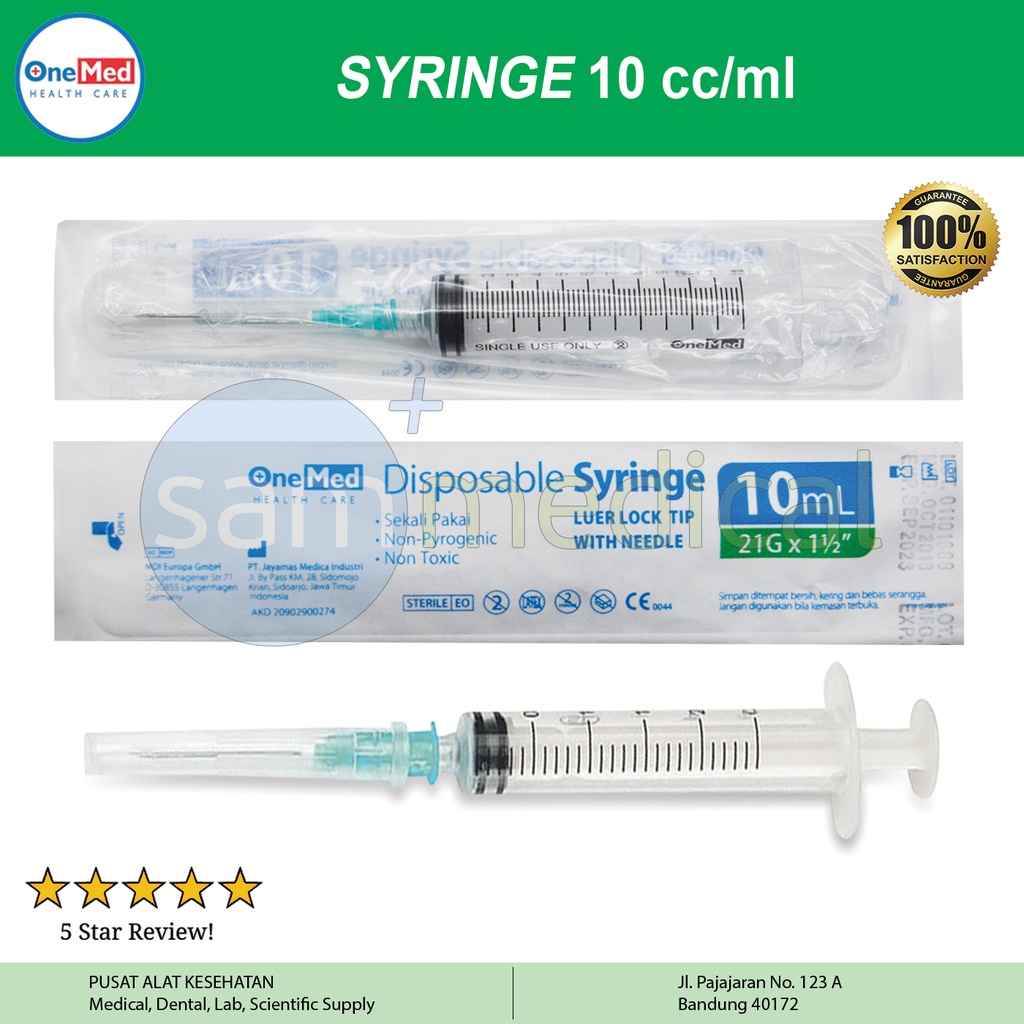 One Med Spuit 10cc 21Gx1,5inch