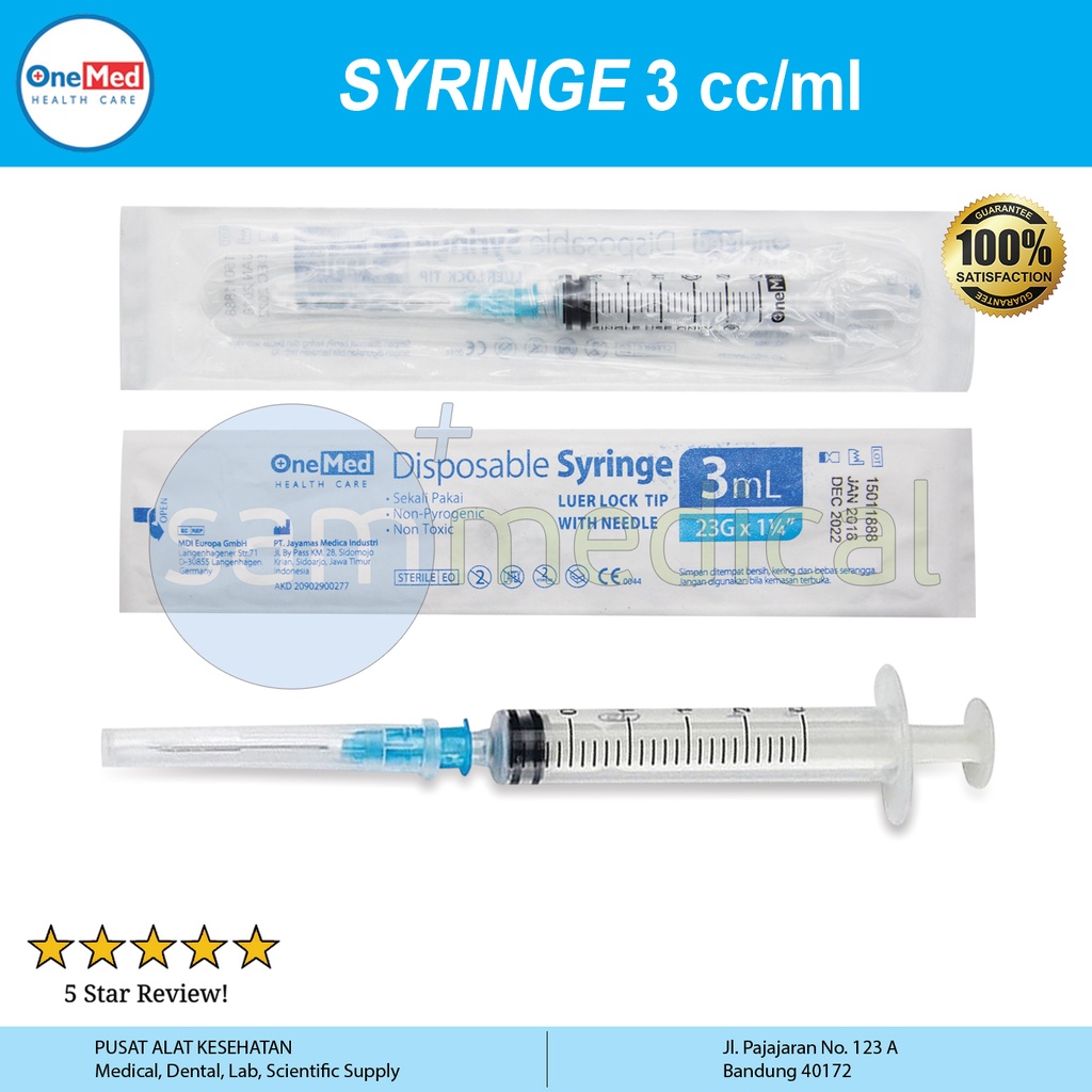 [00120151718] One Med Spuit 3cc 23Gx1/4inch