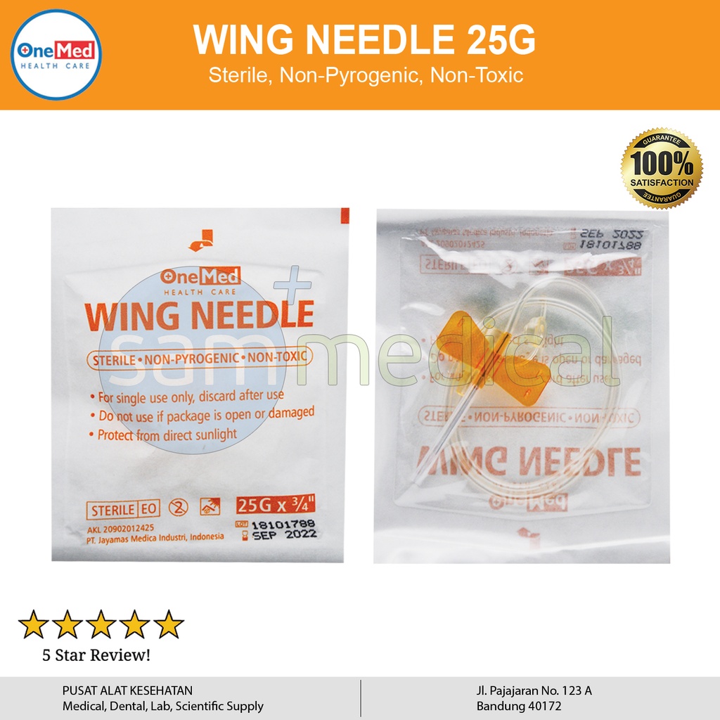 One Med Wing Needle 25G @pcs
