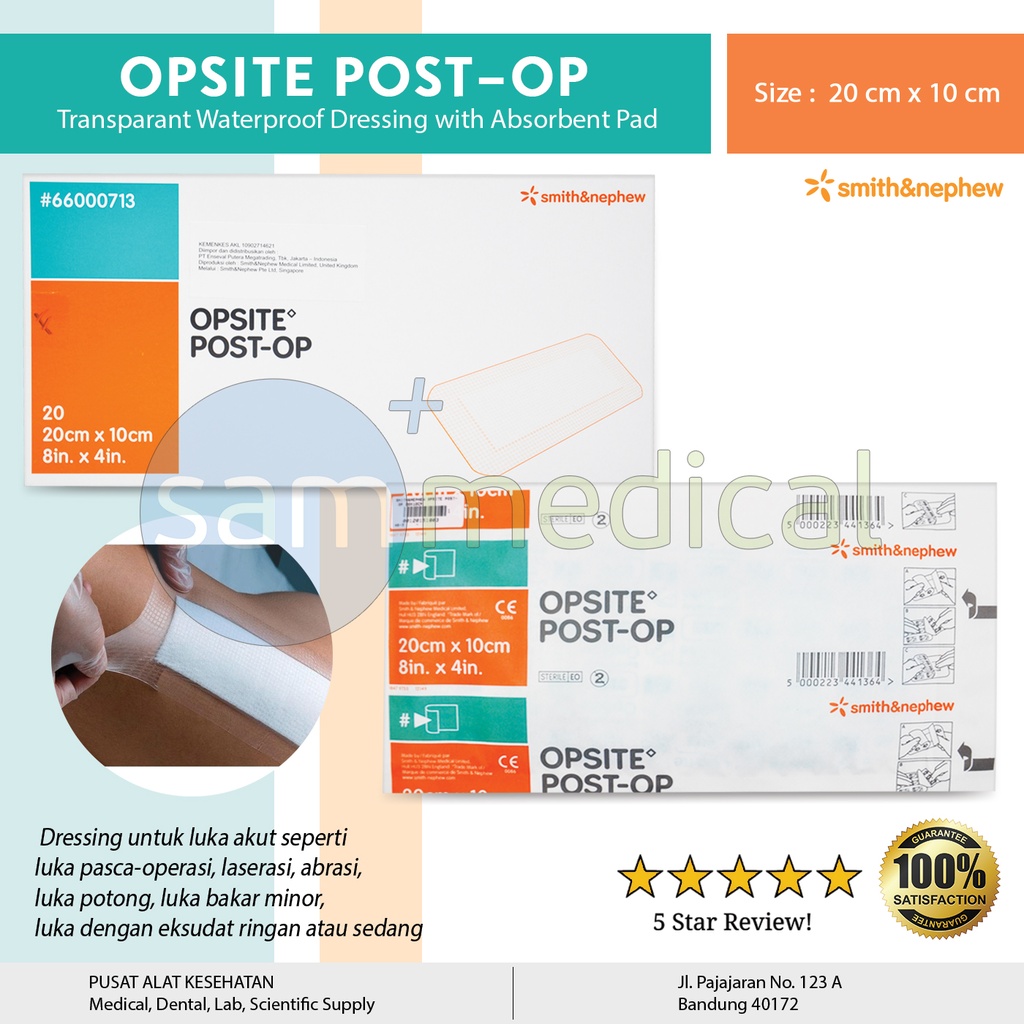 Smith&Nephew Opsite Post Op 20x10cm