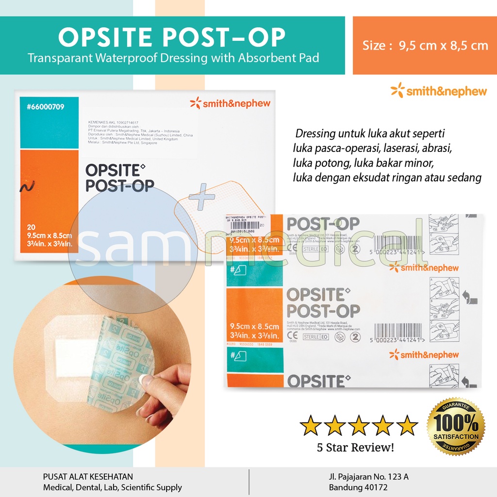 [00120151806] Smith&Nephew Opsite Post Op 9.5x8.5cm