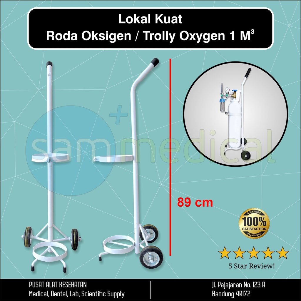 [00120151845] Lokal Roda Oksigen / Trolly Oxygen 1m3 (Premium)