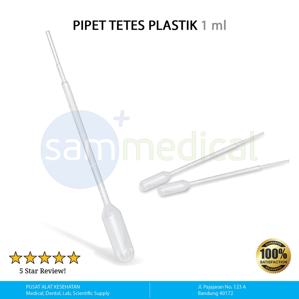 Pipet Pasteur plastik - 1 ml @ pcs