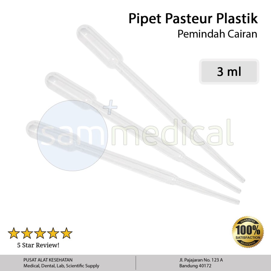 Pipet Pasteur plastik - 3 ml @ pcs
