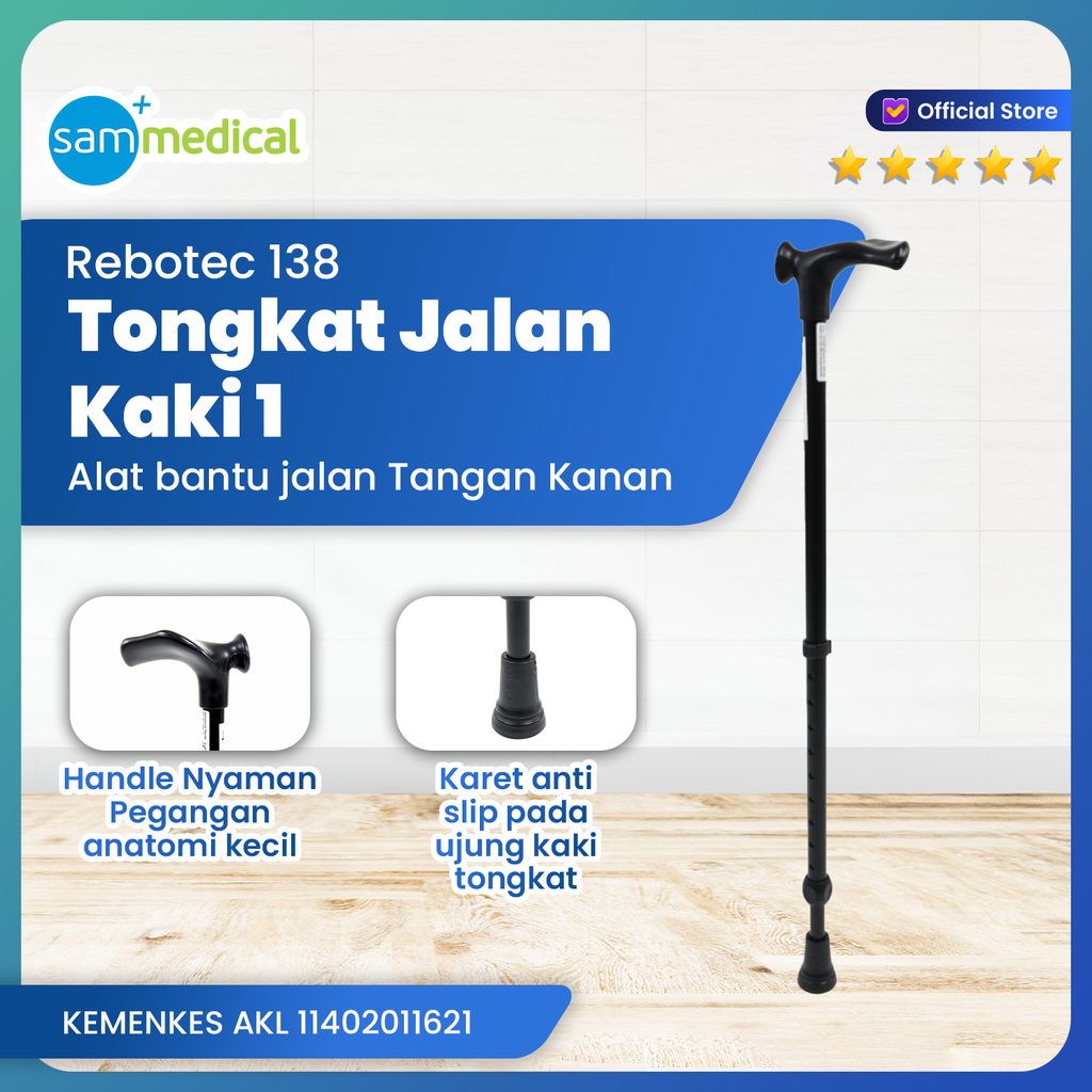 [00120152006] Rebotec Handy Right Black / TK 1 Pegangan Kanan Hitam 138.14