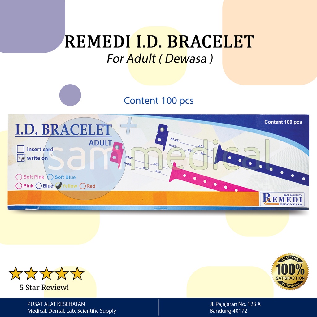 Remedi Gelang Pasien Pink Dewasa