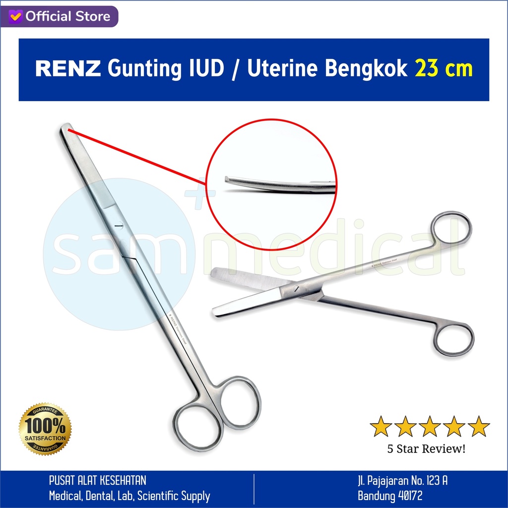 [00120152055] Renz Gunting IUD / Uterine Bengkok 23cm