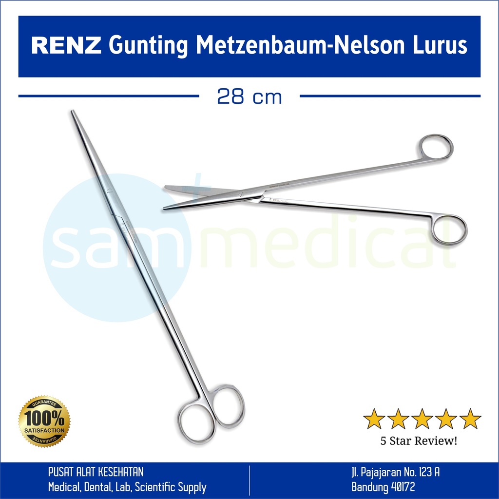[00120152064] Renz Gunting Metzenbaum-Nelson Lurus 28cm