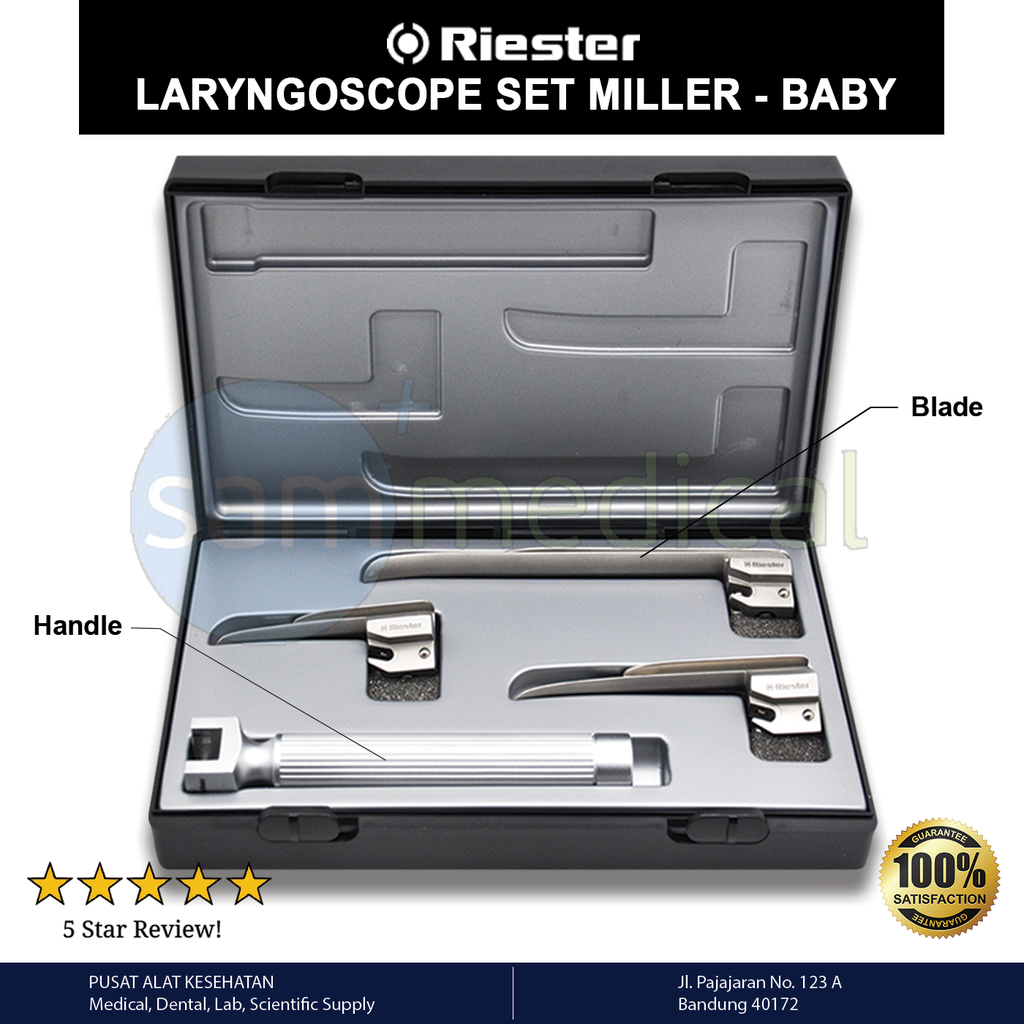 [00120152139] Riester RI Standar Laryngoscope Set Miller Lurus - Baby(7070)