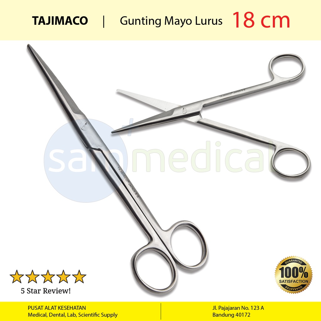 [00120152573] Tajimaco Gunting Mayo Lurus - 18cm